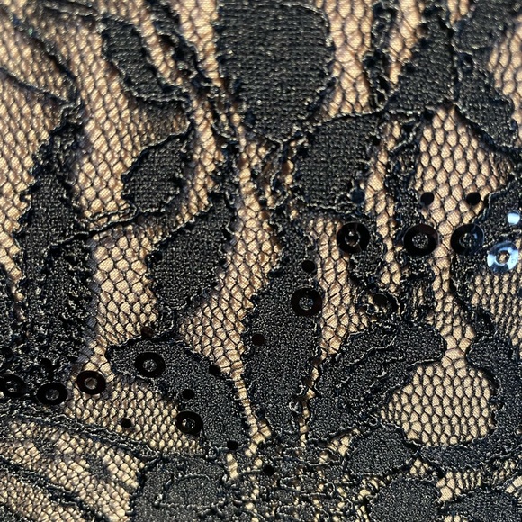 Lauren Ralph Lauren Black Midi Dress with Lace Panels NOWT - Picture 11 of 13